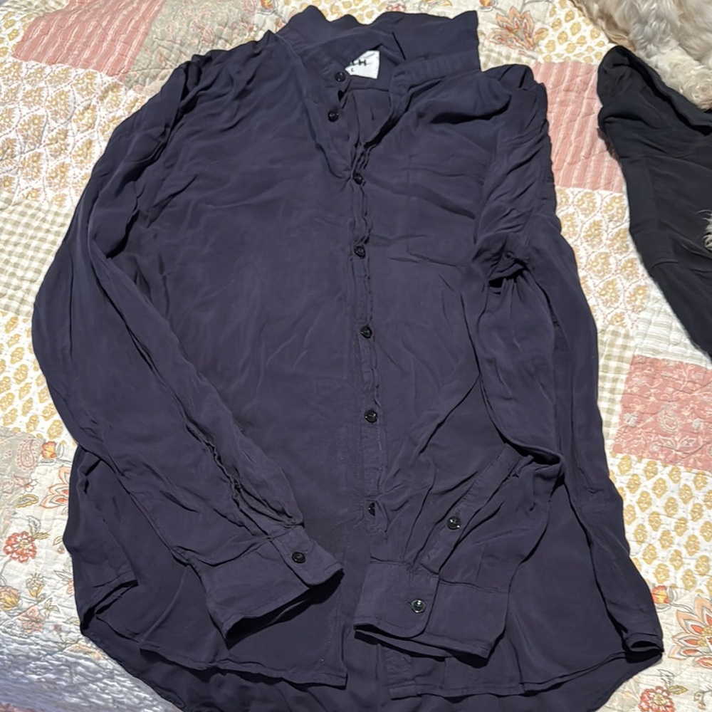 NThandmade Navy Casual Button Down Shirt